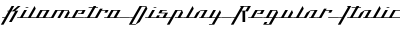 Kilometro Display Regular Italic